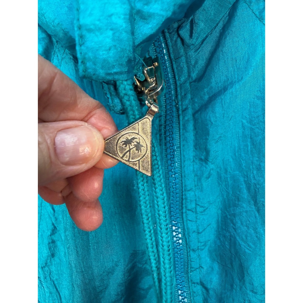 VTG 80s 90s Tracksuit Womens‎ Teal Pink Multicolor Windbreaker Set Reversible - Picture 8 of 16